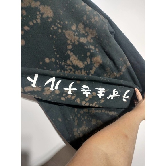 Naruto VINTAGE Y2K black bleached hoodie over sized men's medium - Picture 5 of 6